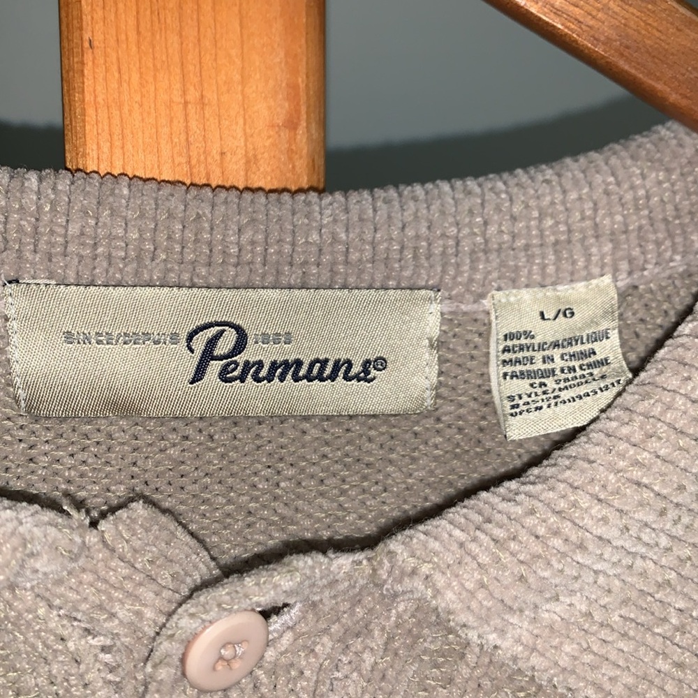 Eclectic Grandpa Acrylic Knit Sweater with Buttoned Collar, Size Men’s Large - Picture 6 of 9